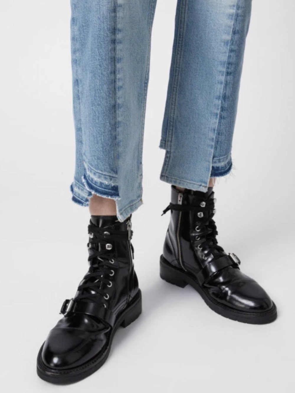 AllSaints Donita Black Leather Boots | Women’s US 9 | Excellent Condition
